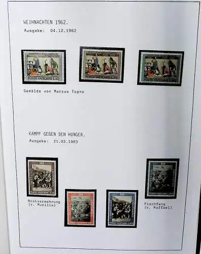 Sammlung Vatikan aus 1961 - 1972, ** (alle Seiten sind unten abgebildet)