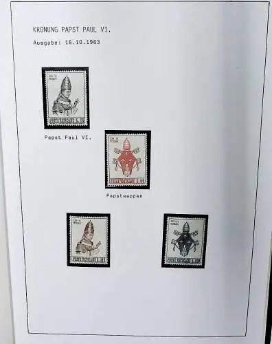 Sammlung Vatikan aus 1961 - 1972, ** (alle Seiten sind unten abgebildet)