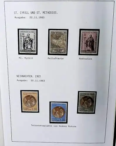 Sammlung Vatikan aus 1961 - 1972, ** (alle Seiten sind unten abgebildet)