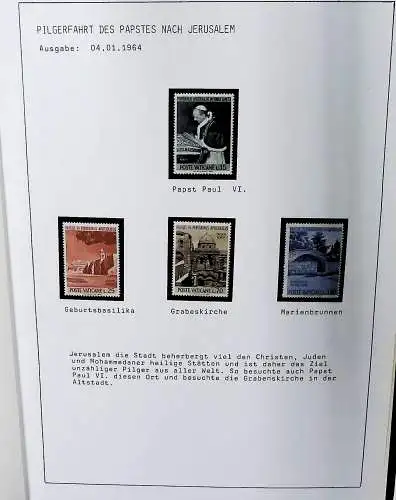 Sammlung Vatikan aus 1961 - 1972, ** (alle Seiten sind unten abgebildet)