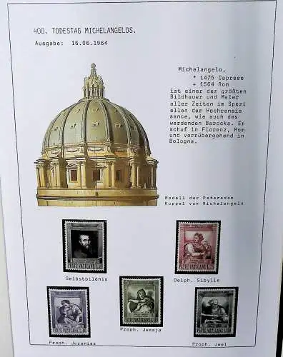Sammlung Vatikan aus 1961 - 1972, ** (alle Seiten sind unten abgebildet)