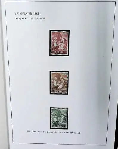 Sammlung Vatikan aus 1961 - 1972, ** (alle Seiten sind unten abgebildet)