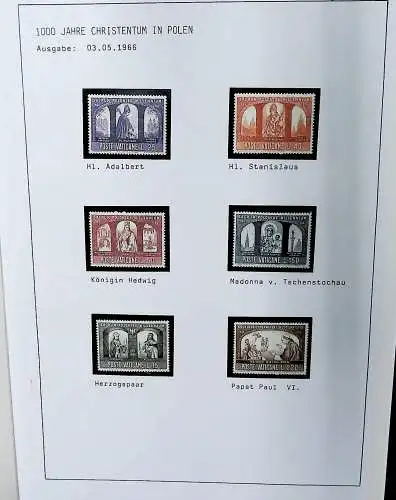 Sammlung Vatikan aus 1961 - 1972, ** (alle Seiten sind unten abgebildet)