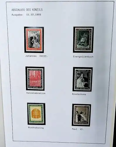 Sammlung Vatikan aus 1961 - 1972, ** (alle Seiten sind unten abgebildet)