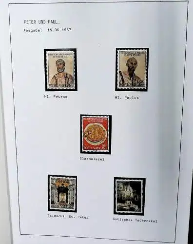 Sammlung Vatikan aus 1961 - 1972, ** (alle Seiten sind unten abgebildet)