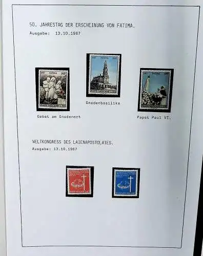 Sammlung Vatikan aus 1961 - 1972, ** (alle Seiten sind unten abgebildet)