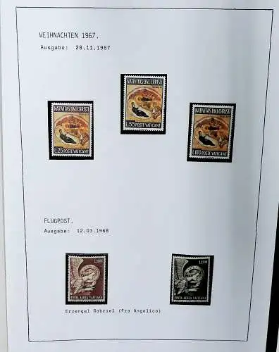 Sammlung Vatikan aus 1961 - 1972, ** (alle Seiten sind unten abgebildet)