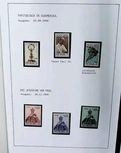 Sammlung Vatikan aus 1961 - 1972, ** (alle Seiten sind unten abgebildet)