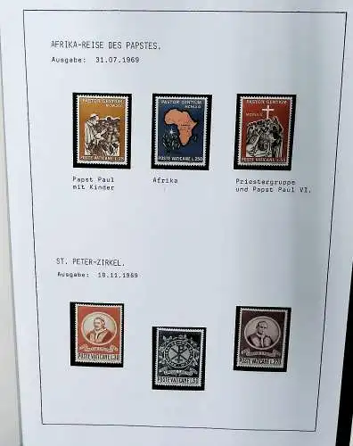 Sammlung Vatikan aus 1961 - 1972, ** (alle Seiten sind unten abgebildet)