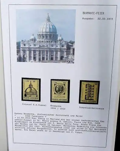Sammlung Vatikan aus 1961 - 1972, ** (alle Seiten sind unten abgebildet)
