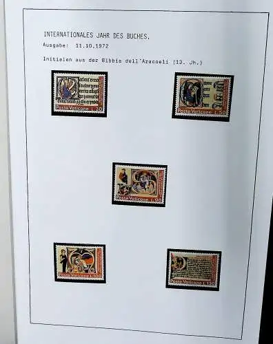 Sammlung Vatikan aus 1961 - 1972, ** (alle Seiten sind unten abgebildet)