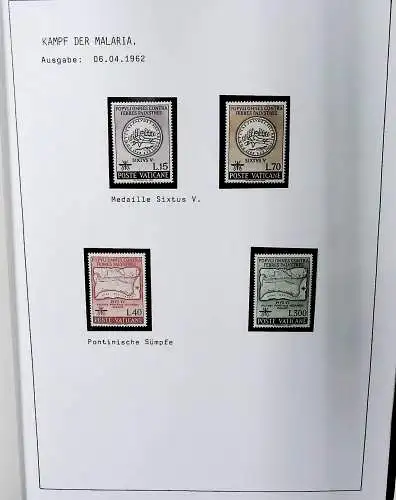 Sammlung Vatikan aus 1961 - 1972, ** (alle Seiten sind unten abgebildet)