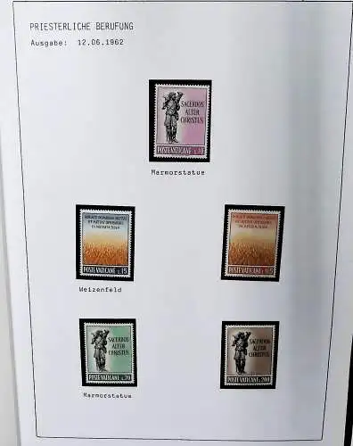 Sammlung Vatikan aus 1961 - 1972, ** (alle Seiten sind unten abgebildet)