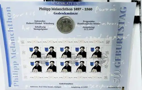  Bund Numisblätter aus den Jahren 1997 bis 2000