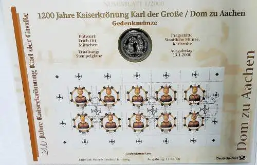  Bund Numisblätter aus den Jahren 1997 bis 2000