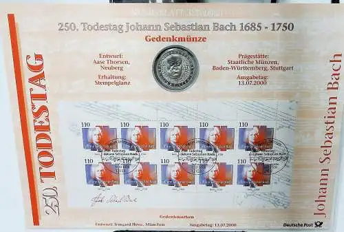  Bund Numisblätter aus den Jahren 1997 bis 2000