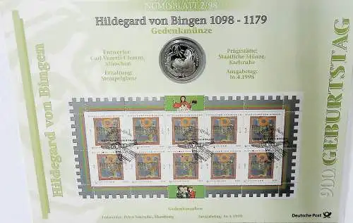  Bund Numisblätter aus den Jahren 1997 bis 2000