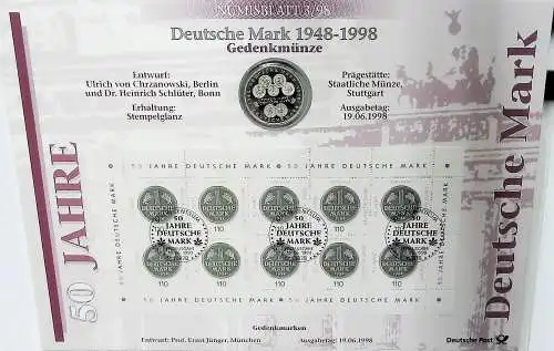  Bund Numisblätter aus den Jahren 1997 bis 2000