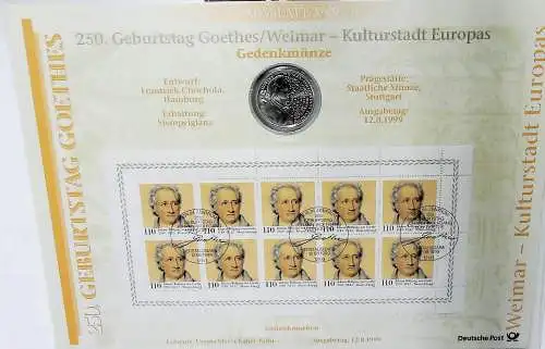  Bund Numisblätter aus den Jahren 1997 bis 2000