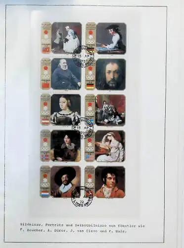 Sammlung "Alle Welt" , Gemälde auf Briefmarken