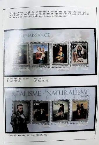 Sammlung "Alle Welt" , Gemälde auf Briefmarken
