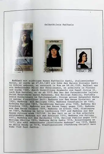Sammlung "Alle Welt" , Gemälde auf Briefmarken
