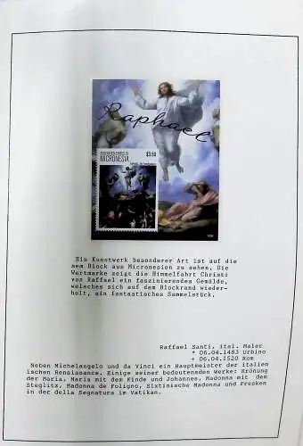 Sammlung "Alle Welt" , Gemälde auf Briefmarken