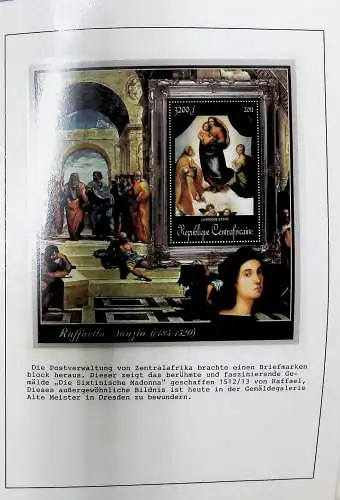 Sammlung "Alle Welt" , Gemälde auf Briefmarken