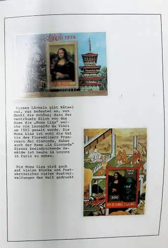 Sammlung "Alle Welt" , Gemälde auf Briefmarken