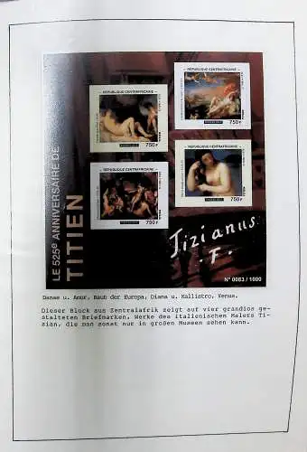 Sammlung "Alle Welt" , Gemälde auf Briefmarken