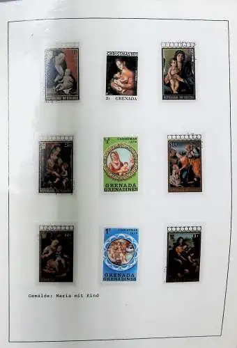 Sammlung "Alle Welt" , Gemälde auf Briefmarken