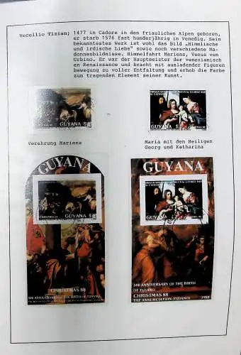 Sammlung "Alle Welt" , Gemälde auf Briefmarken