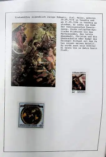 Sammlung "Alle Welt" , Gemälde auf Briefmarken