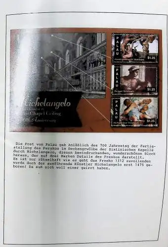 Sammlung "Alle Welt" , Gemälde auf Briefmarken