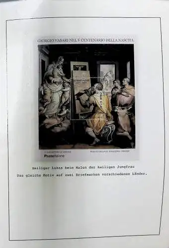 Sammlung "Alle Welt" , Gemälde auf Briefmarken