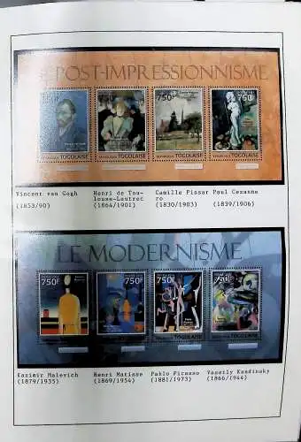 Sammlung "Alle Welt" , Gemälde auf Briefmarken