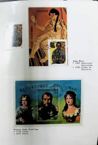 Sammlung "Alle Welt" , Gemälde auf Briefmarken