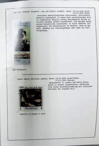 Sammlung "Alle Welt" , Gemälde auf Briefmarken
