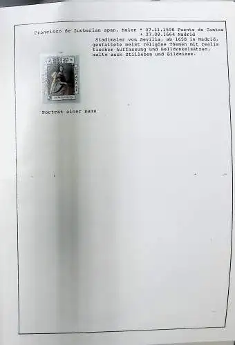 Sammlung "Alle Welt" , Gemälde auf Briefmarken