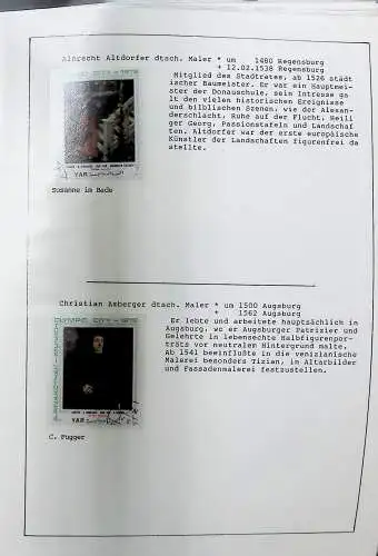 Sammlung "Alle Welt" , Gemälde auf Briefmarken