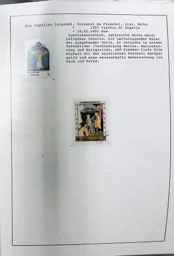 Sammlung "Alle Welt" , Gemälde auf Briefmarken