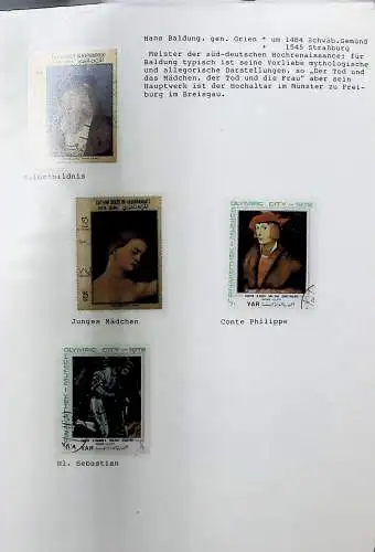 Sammlung "Alle Welt" , Gemälde auf Briefmarken