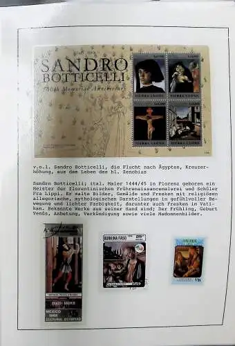 Sammlung "Alle Welt" , Gemälde auf Briefmarken