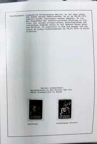 Sammlung "Alle Welt" , Gemälde auf Briefmarken