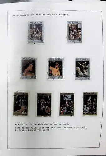 Sammlung "Alle Welt" , Gemälde auf Briefmarken