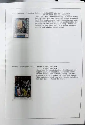 Sammlung "Alle Welt" , Gemälde auf Briefmarken