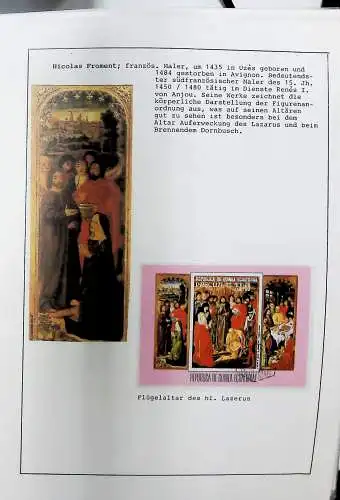Sammlung "Alle Welt" , Gemälde auf Briefmarken