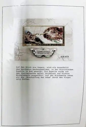 Sammlung "Alle Welt" , Gemälde auf Briefmarken