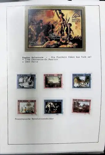Sammlung "Alle Welt" , Gemälde auf Briefmarken