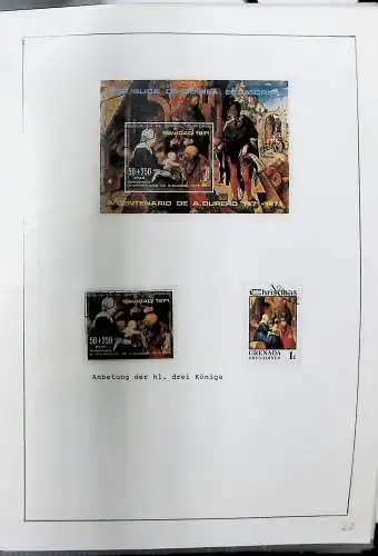 Sammlung "Alle Welt" , Gemälde auf Briefmarken